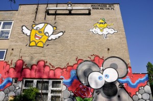 animowana myszka, graffiti